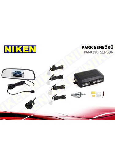 Nıken Park Sensörü Gece Görüşlü Kamera Lcd Ayna Ekran 22 Mm Bey N11.328