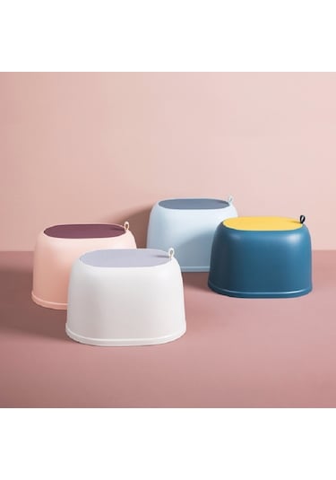 Sones Yaratıcı Taşınabilir Banyo Kaymaz Tabure Çocuk Plastik Tabure Açık Mavi