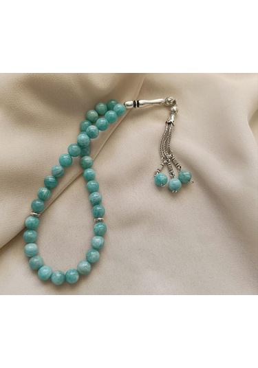 Tesbih 33 Lü 08 Mm Doğal Taş Amazonit Aaa Kalite Tesbih