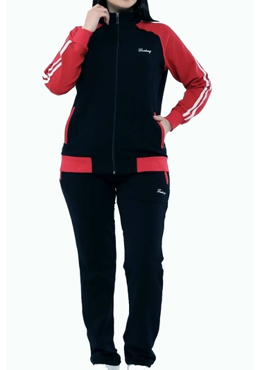 Fantasy Kadın Lacivert İki İp Büyük Beden Eşofman Takım 18307b-l Lacivert