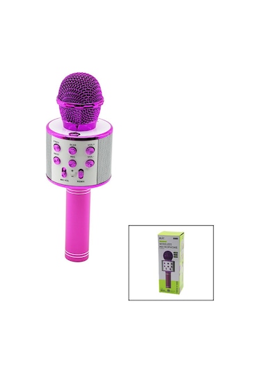 Wireless Mikrofon Karaoke - Hoparlör Usb Şarjlı Usb - Tf - Aux Re