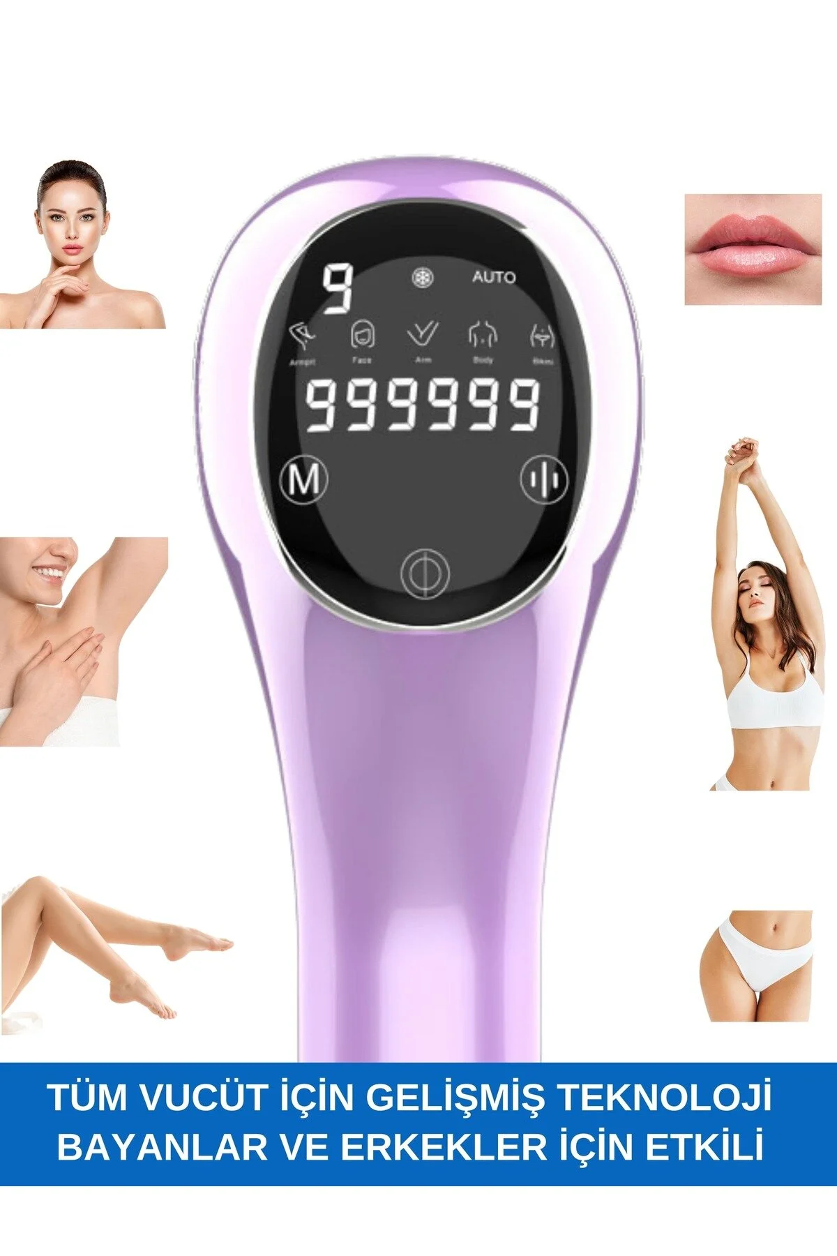 X20 Lila Ipl Buz Lazer Epilasyon Cihazı 999.999 Flash Atım