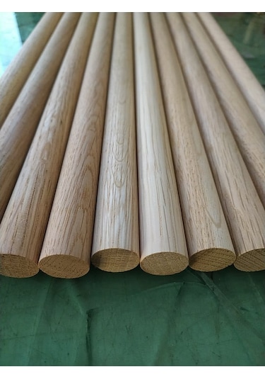 Ahşap Meşe Çubuk Fırınlanmış Pürüzsüz 20 Mm 45 Cm 10 Adet