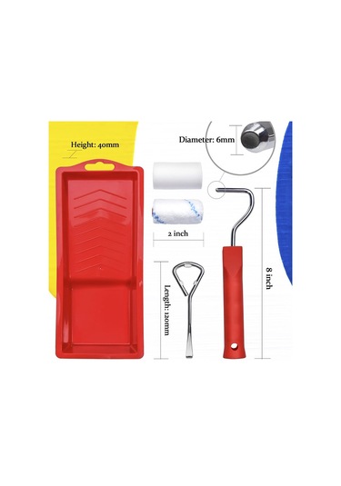 Xurunkeji Boya Tepsisi İle 16 Adet 5 Cm Küçük Boya Rulosu, Duvarlar, Dolaplar, El Sanatları, Rötuşlar İçin Ev Boyama Rulo Fırçası