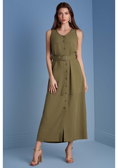 Kolsuz Haki Elbise Haki