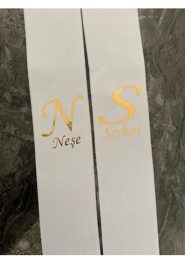 Gelin Damat Isimli Tören Takı Kurdelesi 2 Adet B-48