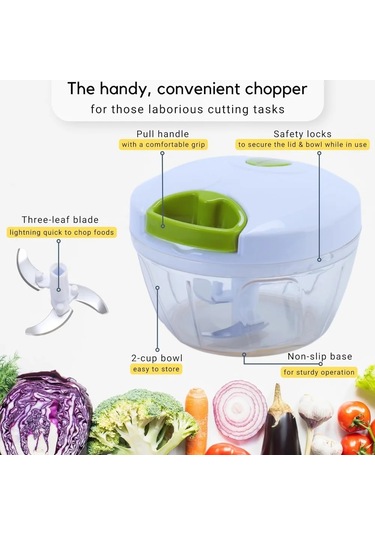 1 Adet Manuel Gıda Parçalayıcı El Çekme Kıyıcı Blender Doğrayın 1 Parça