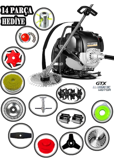 Eisenn German 9700 + Ergo Pro Sırt Tırpan + Akrobat Çapalama + Toprak Eşeleme 14 Parça Full Set