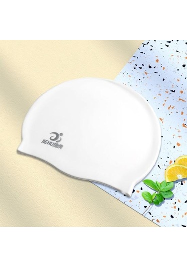 Mavi Ekstra Büyük Yüzme Bonesi Yüzme Şapkası Kaymaz Tasarım Yüksek Elastik Su Geçirmez Saç Koruma Yüzmek Bonesi Yetişkinler İçin Mavi