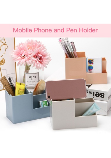 Dianziye Ofis Masa Düzenleyici: Telefon Tutucu Ve Kalemlik - Gri Renkli Çok Amaçlı Masa Gereci Diğer