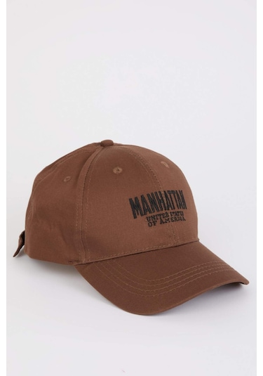 DeFacto Erkek Nakışlı Pamuklu Cap Şapka D7820AX25SMBN285