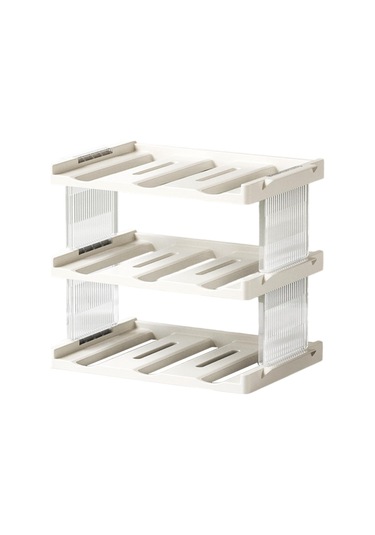 Suntek Bardak Depolama Rafı Bodrum İçecekler Mutfak Düzenleme 33x22x27,5 Cm Şeffaf