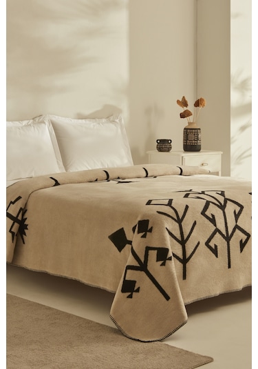 Karaca Home Sara Tek Kişilik Pamuklu Battaniye Beyaz