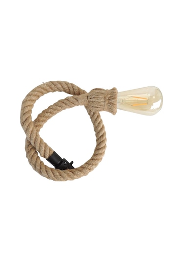 Ray Spot İçin Dekoratif Halat Aplik E27 Duy Armut Rustik Ampullü Natural