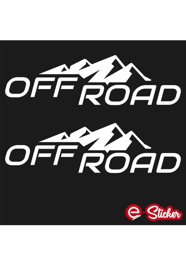 2 Adet Karlı Tepe Off Road Sticker Araba Sticker