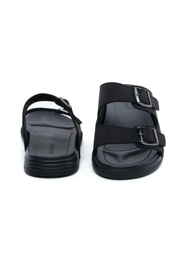 Greyder 64681 Siyah Hakiki Deri Erkek Terlik-960 Siyah