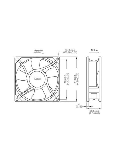 Plastim Bilezikli Aksiyel Fan 120x120x38 Mm 220v Ac