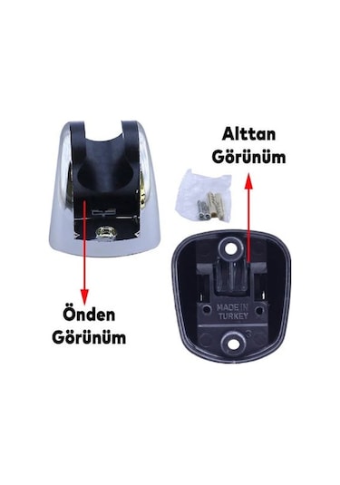 Wuvera Banyo Duş Başlığı Fiskiyesi Telefonu Oval Başlık Beyaz Duş Seti Beyaz