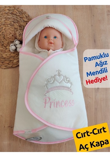 Bebek Kundağı Kız Bebek Dış Kundak Battaniyesi Hastane Çıkışı Kundak Battaniye Hediyelik Knd45166 Ekru