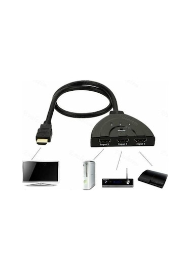 Hdmi Çoklayıcı Çoğaltıcı Switch 3 Giriş-1 Çıkış Çoklama Hdmi