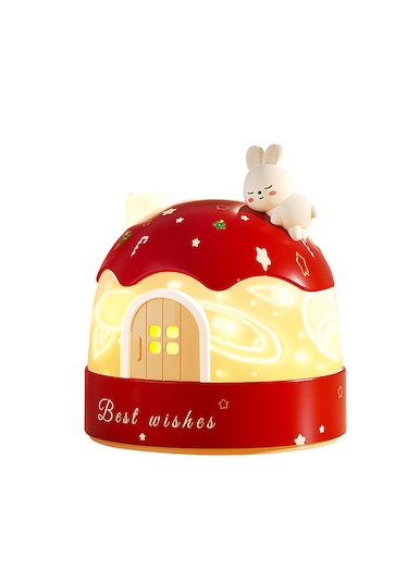 Xinxin Yeni İglo Gece Lambası Projeksiyon Lambası Çocuk Oyuncağı Altın - Kırmızı