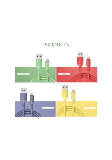 Gajeena 3a Hızlı Şarj Micro-usb Kablosu, Dayanıklı Malzeme, Sarı Renk, 1 Metre Uzunluk, Akıllı Telefon Uyumlu