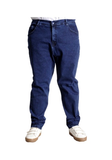 Mode Xl Büyük Beden Erkek Kot Pantolon Paris Star 23908 Mavi 001