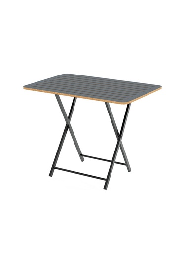 Katlanır 4 Kişilik Bahçe Masası Bistro Masa 55x90 Füme 1426