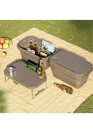 Rogfer Kamp Su Taşımak Sepet Piknik Sepeti Açık Katlama Kutusu Masa Olarak Kullanılabilir Random Color Diğer Çok Renkli Çok Renkli