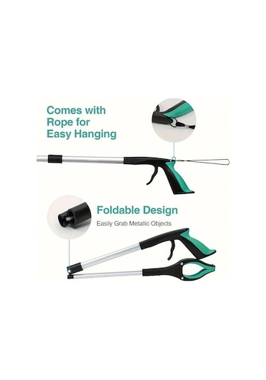 Cordial Yeşil Manyetik Uzanma Aleti: 81 Cm Katlanır, Yaşlı Ve Ev Temizliği İçin Pratik