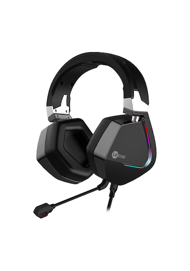 Lecoo HT402 USB Kablolu Surround 7.1 RGB Çıkartılabilir Mikrofonlu Kulak Üstü Gaming Kulaklık