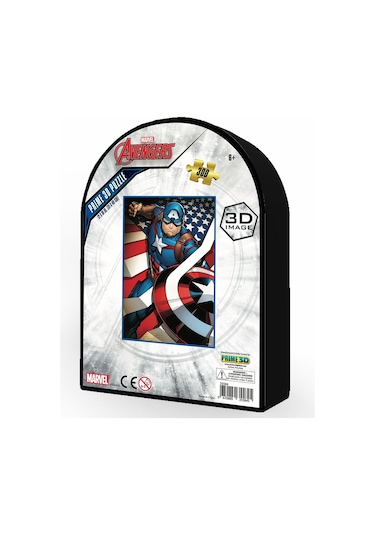 Prime 3d - Captain America 300 Parça Puzzle 35584 - Metal Kutu