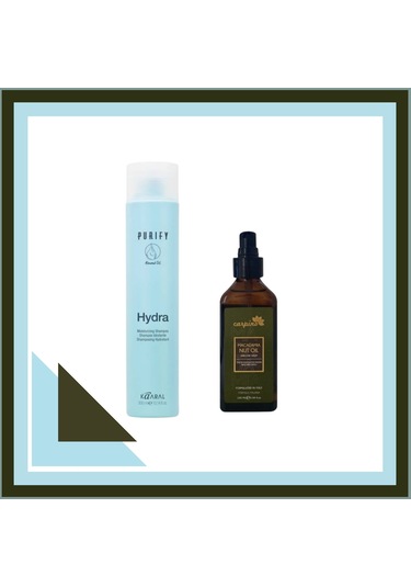 Kaaral Purify Hydra Moisturizing Shampoo 300ml +carpino Macadamia Nut Oil Hair Care Serum 100ml.spray Boyalı