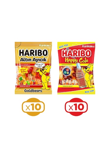 Haribo Altın Ayıcık ve Happy Cola Şekerleme 20 x 80 G