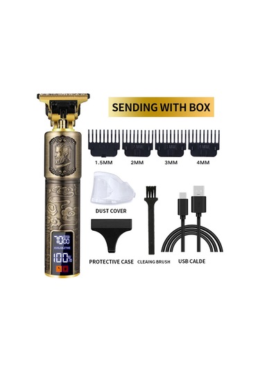 T9 Elektrikli Saç Kesme Makinesi Elektrikli Pusula Elektrikli Pusula Büyük Ekran Lcd Yakışıklı Adam Büyük Kafa