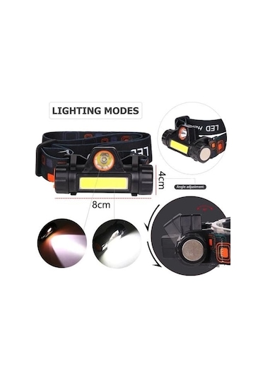 F-3434 Şarjlı Mıknatıslı Kafa Feneri - Çok Renkli