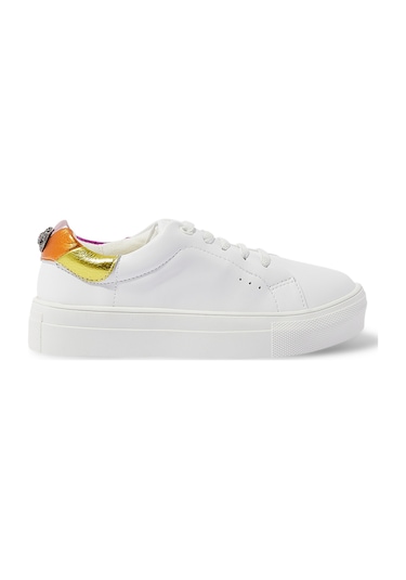 Kurt Geiger Çocuklar Için Mini Deri Spor Ayakkabılar Beyaz