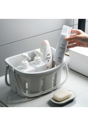 Suntek Yurt Banyo Açık Gri Için Plastik Duş Caddy Tote Diğer