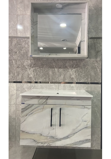 Decorus Banyo Dolabı 75 CM Calacatta Çok Renkli