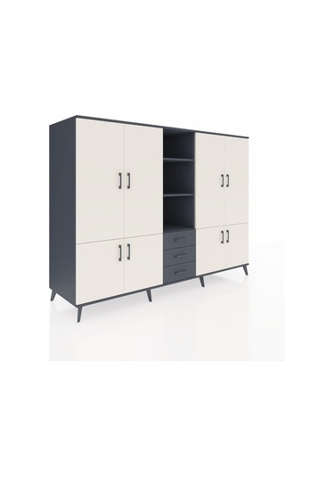 Kronos Dolap 11 Raflı 3 Çekmeceli 8 Kapaklı 220x59x163 Antrasit-a Antrasit-aytaşı/antrasit Kronos Dolap 11 Raflı 3 Çekmeceli 8 Kapaklı 220x59x163 Antrasit-a Antrasit-aytaşı/antrasit