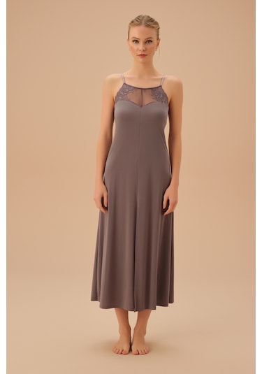 Suwen Swan Uzun Gecelik St4415613l1101 Duman Mavisi Mavi