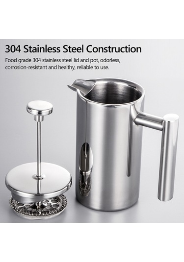 350ml French Press Kahve Makinesi Paslanmaz H43539-1 Diğer