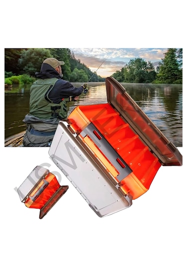 Rapala Kutusu Çift Taraflı Jig Yem Kutusu 20x17x4.5 Kırmızı