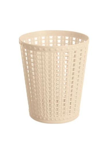 Bej Masaüstü Mini Içi Boş Çöp Kutusu Çöp Sepeti Mutfak Oturma Odası Yatak Odası Çöp Kovası Bej