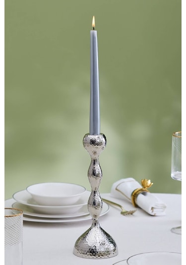 Karaca  Arlen Tekli Şamdan Silver 26 cm
