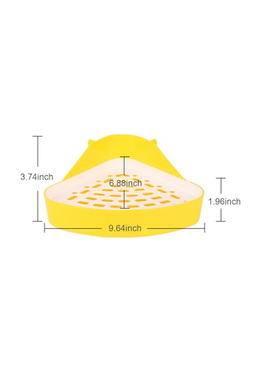 Geekyou Küçük Hayvanlar İçin Üçgen Tuvalet Eğitici - Kuru Temiz Kafes, Kanatlı Kilitli, Kolay Temizlenir, Tavşan, Chinchilla, Gine Pig İçin