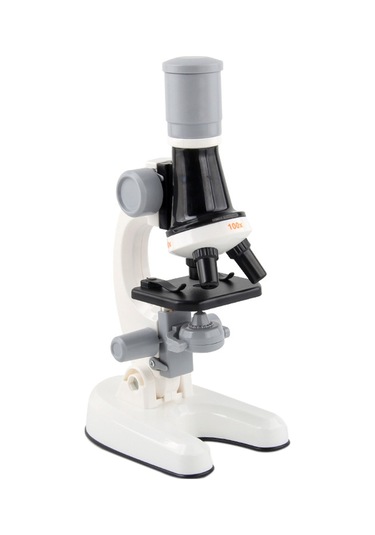 Aubyhe 1200x Büyütme Mikroskop, 3'lü Objektif, Led Işık, Fen Deneyleri, Çocuklar İçin Eğitici Oyuncağı, Beyaz 2xaa Pil Gerekiyor, Pil Dahil Değil