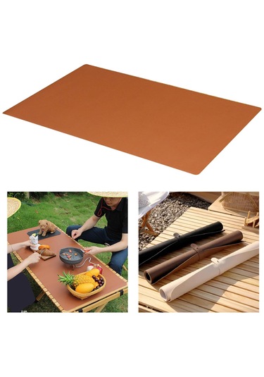 Homyl Taşınabilir Katlanır Kamp Masası Açık-kahve-55x115cm Açık Kahve 55x115cm Çok Renkli