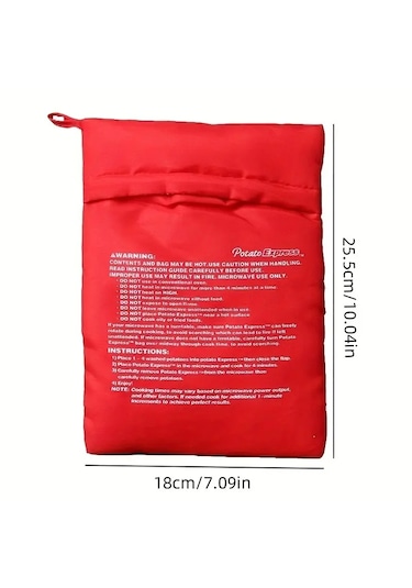 Microdalga Patates Pişirme Torbası Kırmızı