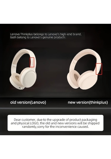 Willowhaven Lenovo Th30 Aerobeat Kablosuz Bluetooth Kulaklık Stüdyo Kalitesi Pil Beige White